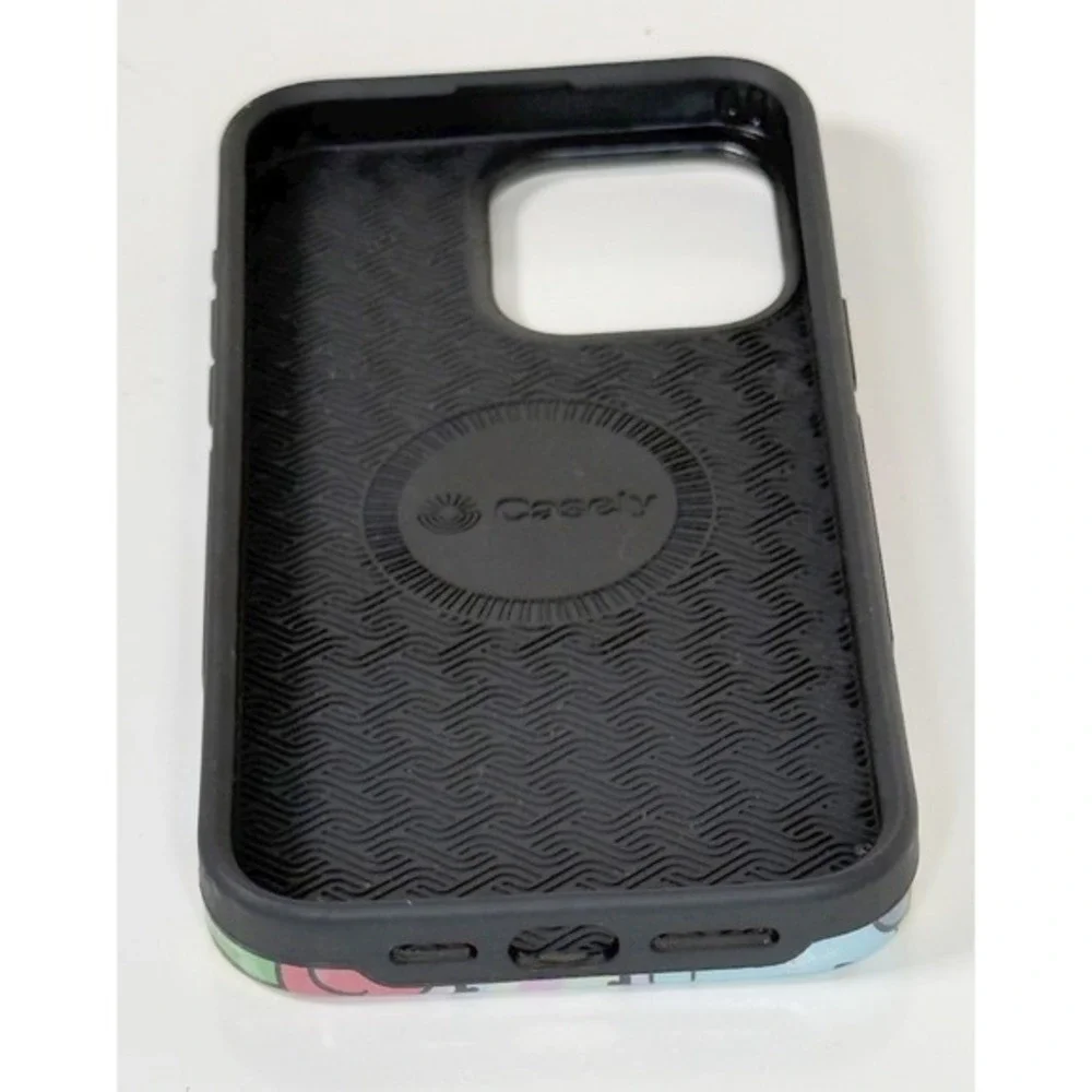 Casely iPhone 13 Pro Case Happy Face Print MagSafe Compatible Multi Color 81-13‎
